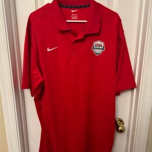 Nike Red Polo Shirt Classic Athletic Design